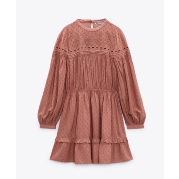 Zara | Long Sleeve Embroidered Dress - Picture 5 of 8